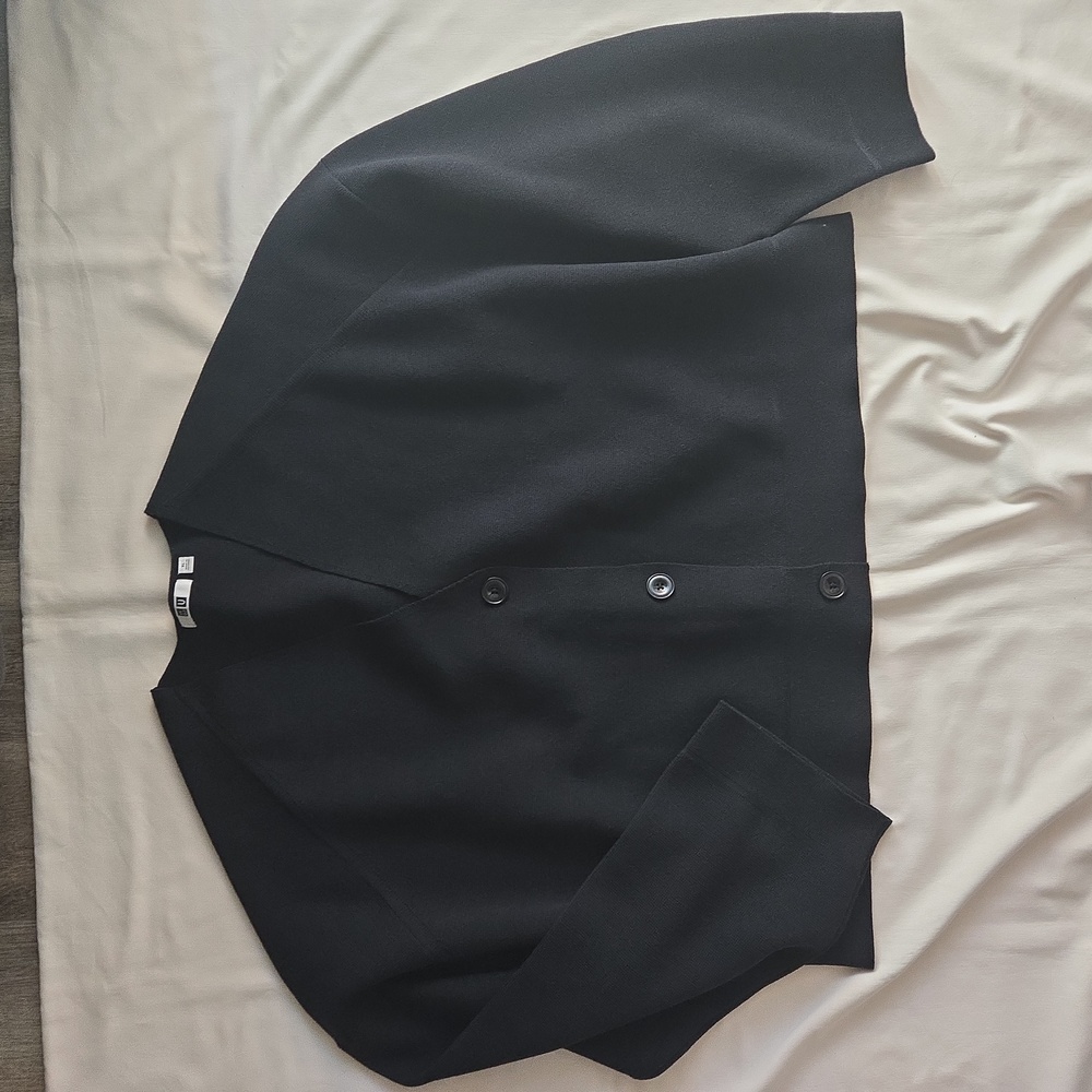 LEMAIRE X Uniqlo Merino-Blend Cropped Long-Sleeve Cardigan - Picture 2 of 7